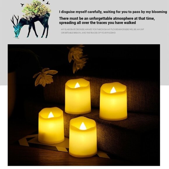 Premium Holiday floating candle lights Led Tea Candle Light Flameless  (12 pack) - Picture 13 of 14